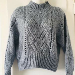 ZARA powder blue knit sweater excellent condition